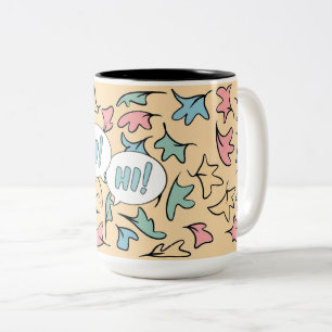 Pastellblätter Gelb Zweifarbige Tasse