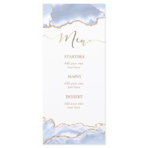 Pastellblau-Agarve-Menü