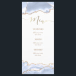 Pastellblau-Agarve-Menü Menükarte<br><div class="desc">Menü</div>