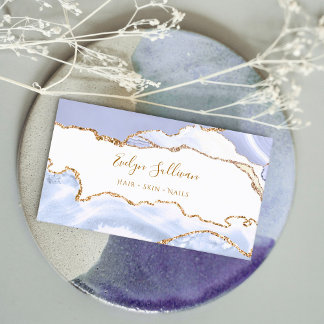 Pastellblau agierende Visitenkarte