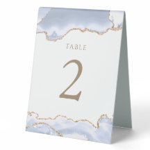 Pastellblau-Agitierzeichen Tischnummer