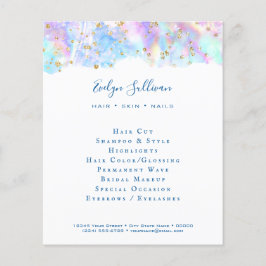 Pastellblau Aquarell Glitzer Flyer