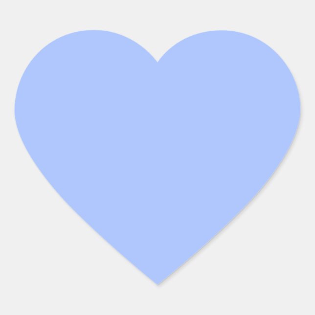 Pastellblau (feste Farbe) Herz-Aufkleber (Vorderseite)