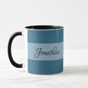 Pastellblau-Hintergrund personalisieren Tasse