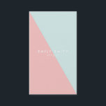 Pastellblau Pink Social Media Color Block Diagonal Visitenkarte<br><div class="desc">Lass deinen potenziellen Kunden und Kunden, wie du und deine Arbeit/dein Portfolio online mit dieser pastellblau und rosa diagonal blockierten Social Media Visitenkarte zu finden. Diese stilvolle Social-Media-Karte eignet sich besonders für kreative Berufe: Berater, Schriftsteller, Blogger, Innenarchitekten, Stylist, Fotografen und Freiberufler. Es ist einfach zu anpassen; Sie können den Platzhalter-Text...</div>