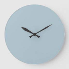 Pastellblau, solide Farbe | Classic | elegant Große Wanduhr