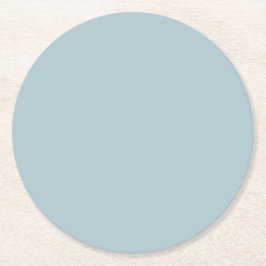 Pastellblau, solide Farbe | Classic | elegant Runder Pappuntersetzer