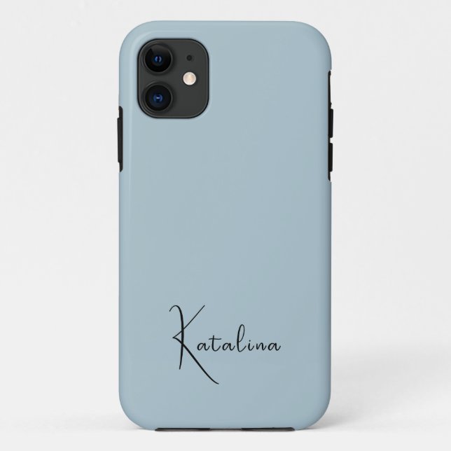 Pastellblau, solide Farbe | Minimalistisch Persona Case-Mate iPhone Hülle (Rückseite)