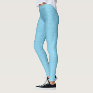 Pastellblau-türkis-metallisches Aussehen Leggings