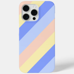 Pastellblau und gelbe Diagonalstreifen Case-Mate iPhone Hülle