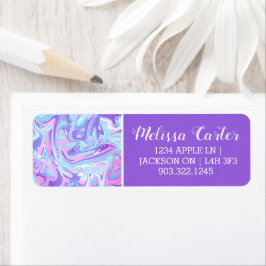 Pastellblau und Lila Marmor Flüssige Textur