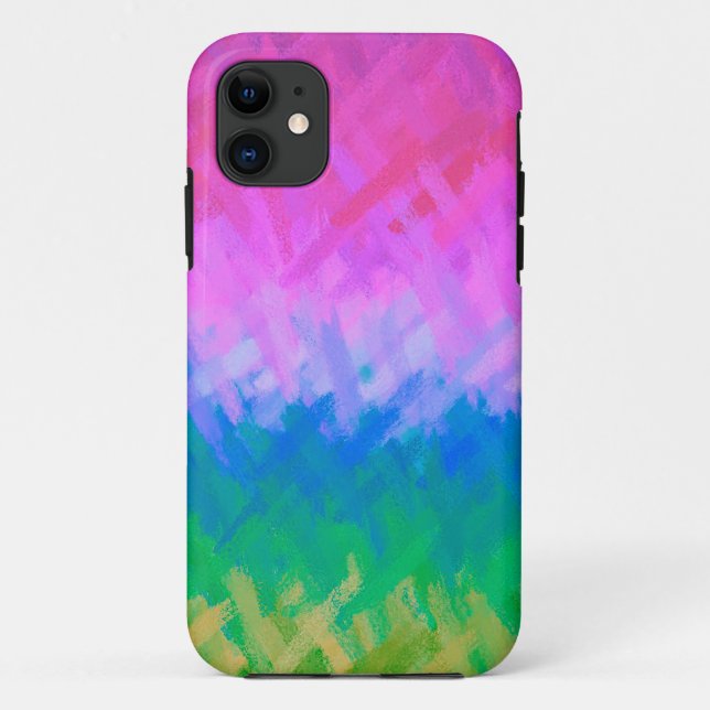 Pastellblau und rosa Abstrakt Case-Mate iPhone Hülle (Rückseite)