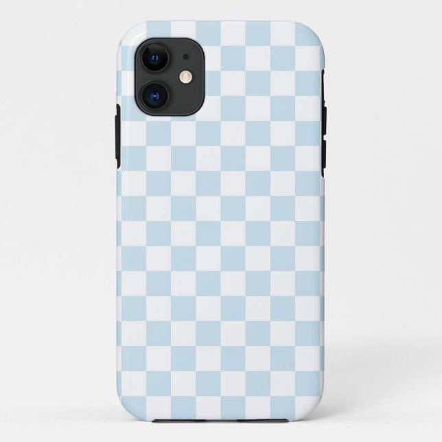 Pastellblau und weiß Case-Mate iPhone hülle (Rückseite)