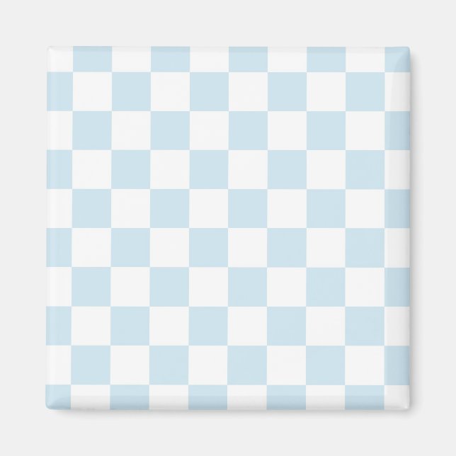 Pastellblau und Weiß Magnet (Vorne)