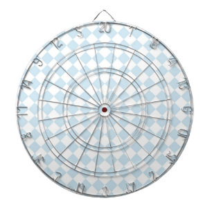 Pastellblau und Weißer Diamant Prüfmuster Dartscheibe