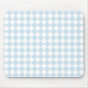 Pastellblau und Weißer Diamant Prüfmuster Mousepad