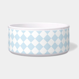 Pastellblau und Weißer Diamant Prüfmuster Napf