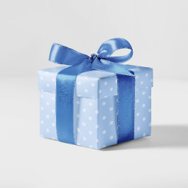 Pastellblau und weißer Polka-Dot Geschenkpapier