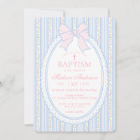 Pastellblau Vintage Fancy Floral Taufe