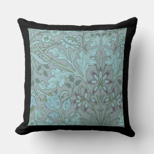 Pastellblaue Dekorative Blumen Kissen
