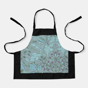 Pastellblaue Dekorative Blumen Schürze