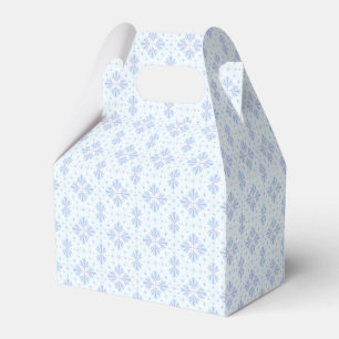 Pastellblaue geometrische Blumenwiederholung Geschenkschachtel
