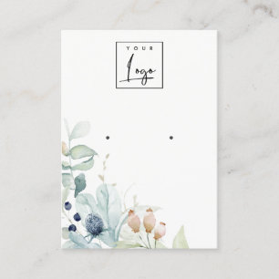 Pastellblaue grüne Folienzähler Visitenkarte