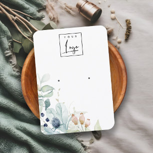 Pastellblaue grüne Folienzähler Visitenkarte