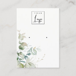 Pastellblaue grüne Folienzähler Visitenkarte