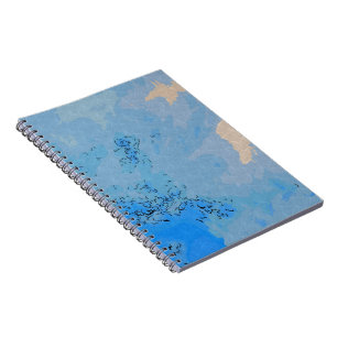 Pastellblaue Himmel Design Notizblock