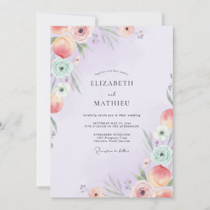 Pastellblaue Immergrün-Hochzeit Einladung