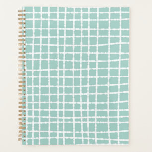 Pastellblaue Karo-Muster Soft und Stylisch Planer