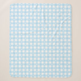 Pastellblaue Karos Sherpadecke