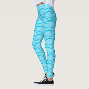 Pastellblaue Meereswellen Friedlicher Ozean Leggings