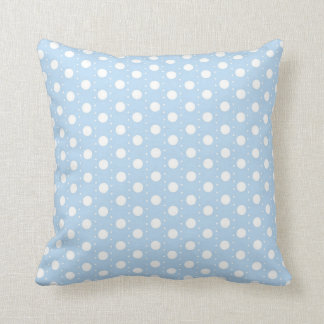 Pastellblaue Punkte-Muster Kissen