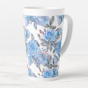 Pastellblaue Rose Milchtasse