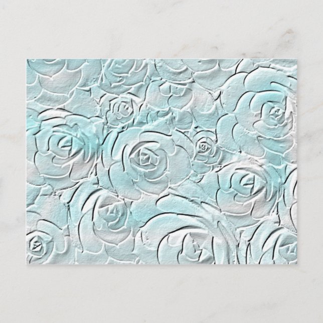 Pastellblaue Rose Postkarte (Vorderseite)