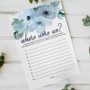 Pastellblaue Rosen Florales Spiel Wo Waren Wir Flyer