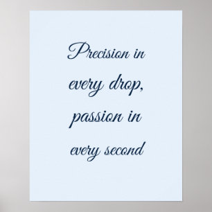 Pastellblaue Schrifttext-Perfusionistendekoration Poster