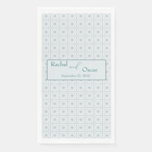 Pastellblaue Trauung Serviette (Vorderseite)