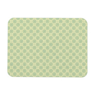 Pastellblaue Ziele auf Gelb Magnet