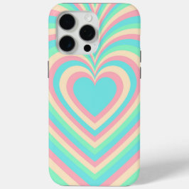 Pastellblauer Regenbogen Hypnotische Herz-Liebe Mu Case-Mate iPhone Hülle