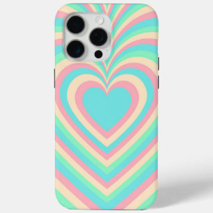 Pastellblauer Regenbogen Hypnotische Herz-Liebe Mu Case-Mate iPhone Hülle