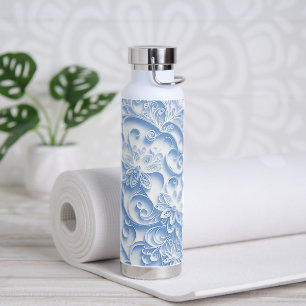 Pastellblaues Papier - Quillmuster Trinkflasche