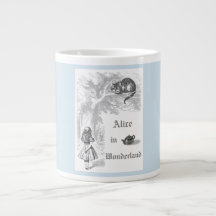 Pastellblaues Vintage-Alice-im-Wunderland