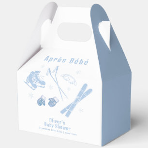Pastellblaues Winter Après Bébé Ski-Junge-Baby-Sho Geschenkschachtel