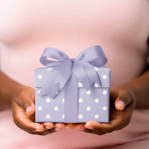 Pastellblaugrau und Weiße Kleine Punkte Geschenkpapier