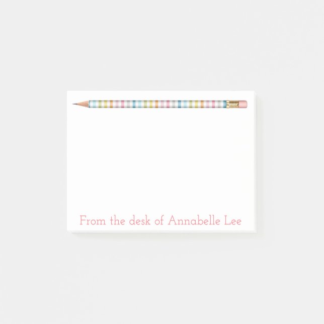 Pastellbleistift drei post-it klebezettel (Vorderseite)