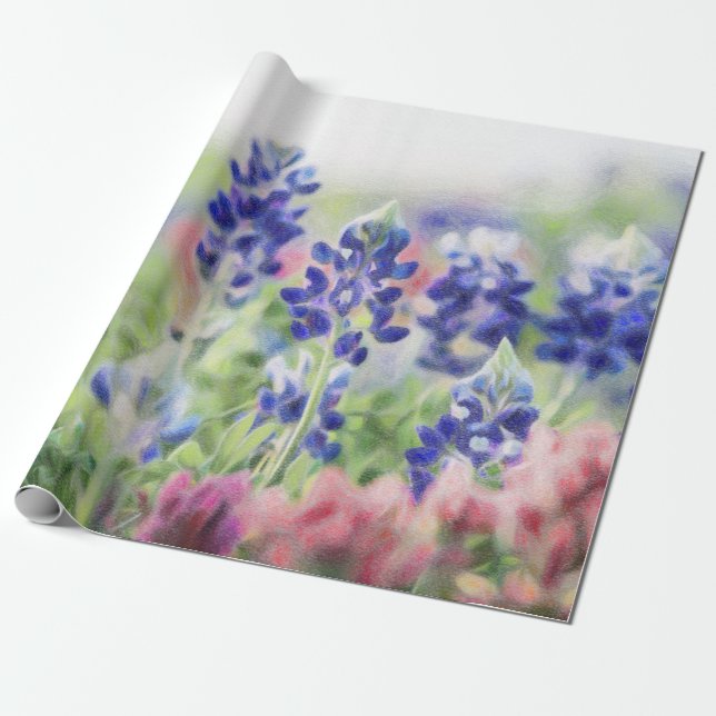 PastellBluebonnets Geschenkpapier (Ungerollt)