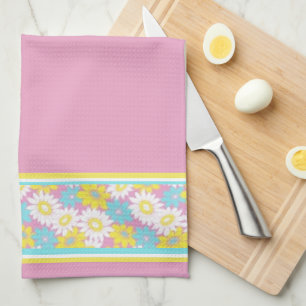 Pastellblumen Geschirrtuch